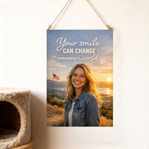 Your Smile Can Change Someone's World Metal Tin Sign Inspirational Quote Motivational Wall Decor 8x12 Inch Iron Art Plaque Sunset Landscape Positive Decor - Thumbnail 4