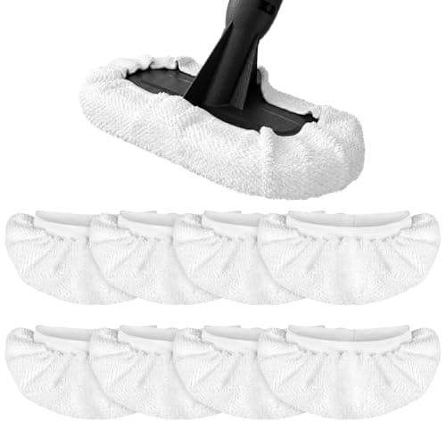 TEEVOGO 8 Pack Universal Microfiber Cloths for Handheld Steam Cleaner, Double-Layered Reusable & Washable Pads, Compatible with Bissell SteamShot, Wagner, PurSteam, McCulloch, Dupray and More - Thumbnail 5