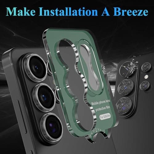 YWXTW Camera Lens Protector for Samsung Galaxy S26 Ultra, [5X Stronger] Individual HD Tempered Glass Camera Cover for Galaxy S26 Ultra Accessories, Anti Scratch, 1 Set - Thumbnail 6