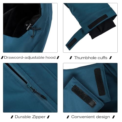 CAMEL CROWN Mens Winter Coat Waterproof Ski Jacket with Fleece Lining Warm Windproof for Snow Rain Outdoor Hiking Mountain - Thumbnail 5