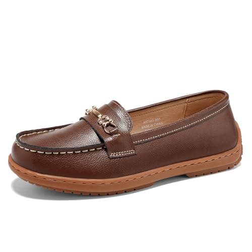 BEAUSEEN Women's Arch Support Penny Loafer with Cute Comfortable Flat Shoes for Office Work Walking Coffee,10 US - Thumbnail 3