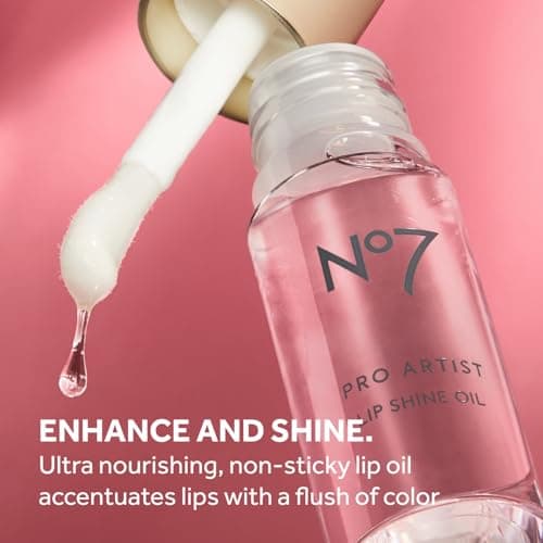 No7 Pro Artist Lip Oil - Hydrating Lip Oil with a High-Shine Finish - Non-Sticky Formula Enriched with Nourishing Ingredients to Improve Lip Hydration - Sweet Strawberry (0.20 fl oz) - Thumbnail 3