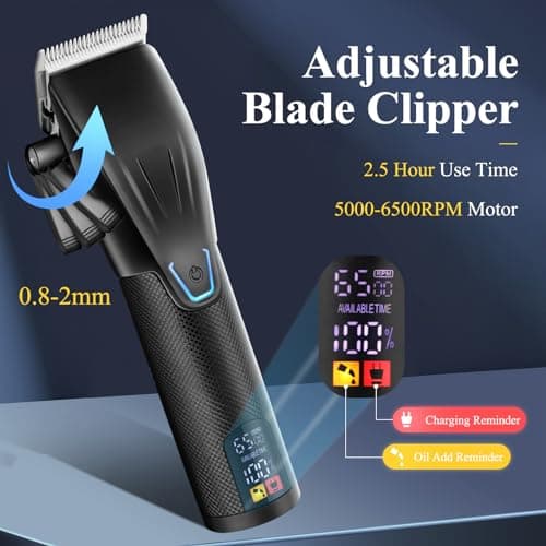 SUNNOW Professional Hair Clippers & Hair Trimmer & Foil Shaver Kit for Men, Beard Trimmer Clippers and Trimmers Set, Cordless Mens Hair Clippers for Hair Cutting, Grooming, Face, Family, Barber - Thumbnail 2