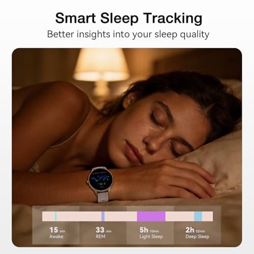 Smart Watch for Women (2 Bands), 1.27” HD Touchscreen Fitness Tracker with Bluetooth Calls, 105+ Sports Modes, Heart Rate/SpO2/Sleep Monitor, IP68 Waterproof, Smartwatch Gift for Wife Mom Girlfriend - Thumbnail 5