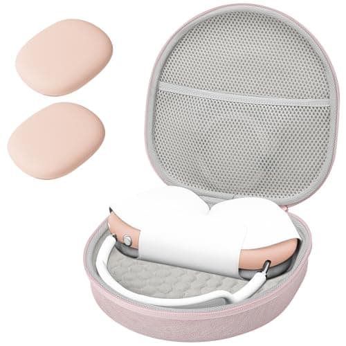 ProCase Hard Case for Apple AirPods Max & AirPods Max 2, Travel Protective Carrying Case with Silicone Ear Cushion Covers, Shockproof EVA Shell with Soft Lining & Accessory Pocket - Pink
