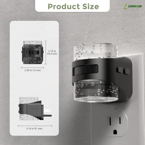 L LOHAS LED Motion Sensor Night Light, Bubble Night Lights Plug into Wall,5CCT Color Temperature Change Night-Light,Dimmable Nightlights with Dusk to Dawn Sensor for Rooms Bathroom Hallway - Thumbnail 5