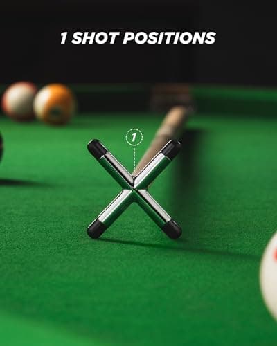 LOCKCUE 57" 2 Piece Pool Cue Stick, Maple Wood with Chrome-Plated Zinc Alloy Screw-on Cross Bridge Head - Thumbnail 3