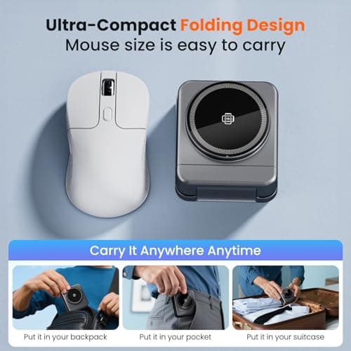 Wireless Charger 3 in 1, Foldable Charging Station for Apple Samsung Multi Devices Charging, Magnetic Charging Stand, Portable Travel Fast 15W Charger Station for iPhone, TWS, iWatch (Dark Gray) - Thumbnail 3