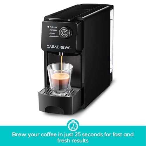 CASABREWS CM7036E Espresso Machine for Nespresso Original Pods, 20 Bar Compact Capsule Coffee Machine with 21 oz Removable Water Tank and 4 Brewing Modes, Mini Espresso Maker for Home or Office, Black - Thumbnail 4