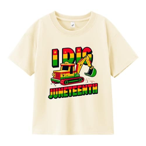 Honeypawpaw Juneteenth Shirt for Kids Boys Girls, Afro Boy Girl African American History Shirts 1865 Tee, 3T-8T - Image 1