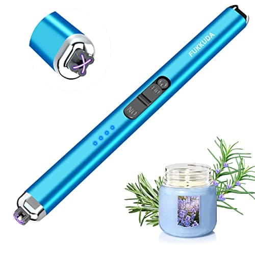 【Upgraded 】 Dual Arc Electric Candle Lighter Rechargeable USB Lighter Plasma Arc Lighters for Candle (Saphhire Blue) - Image 1