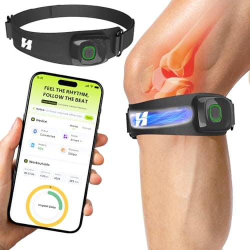 2.0 AI Intelligent Patellar Tendon Support Strap, Adaptive Compression Knee Brace for Real-Time Knee Support & Pain Relief, AI Motion Sensing Patella Band for Running, Hiking, Cycling, Gym (Matte Black) - Image 1