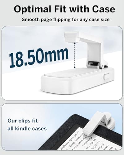 DATAFY [Case-Friendly] Remote Control Page Turner Ring for Kindle Paperwhite Oasis Scribe Kobo eReaders, Camera Camcorder Remote Controls, Page Turner Clicker for ipad iPhone Tablets with Storage Bag - Thumbnail 5