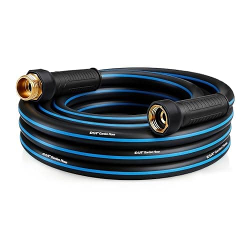 Garden Hose 15FT Non-expandable Heavy Duty Hoses，Kink-free Flexible Water Hose, Leak-proof Hybrid Water Pipe with Male to Female Fittings for Garden, Car, House Cleaning