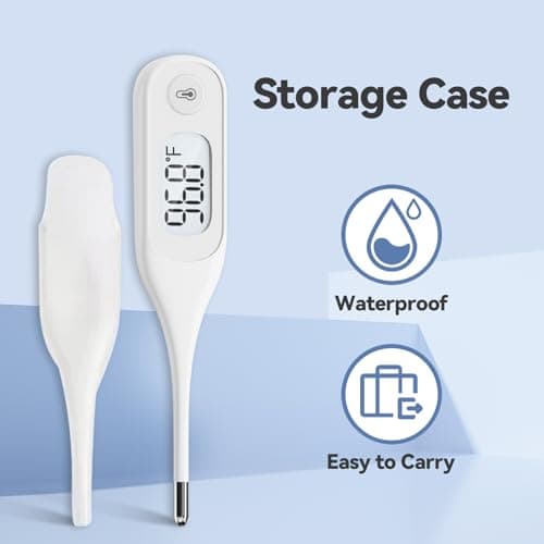 Berrcom Digital Thermometer for Adults and Kids, Medical Thermometer for Fever 10 Second Reading Armpit Thermometers with Fever Alarm - Thumbnail 6