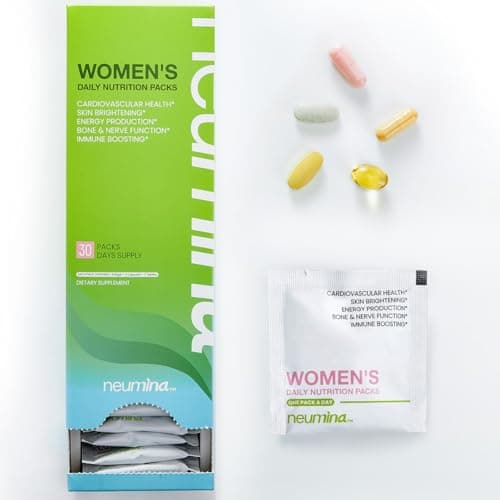 NEUMINA Multivitamin for Women, Women's Multivitamin All-in-One, Vitamin Packs for Hair Skin and Nails, Energy Production, Bone Health, Stress Relief, 30 Portable Individually Packs - Image 1