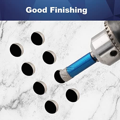 Diamond Drill Bit - BRSCHNITT 1/4 1/4 5/16 3/8 inch Masonry Drill Bits Set for Porcelain Tile Ceramic Stone Granite Marble,Hex Shank Diamond Hole Saw Drill Bit(5pcs/Pack). - Thumbnail 5