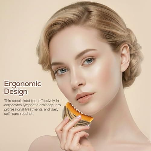 Lymphatic Contour Face Brush for Sculpting & Drainage – Reduces Puffiness, Double Chin, and Enhances Skin Glow & Absorption with Ergonomic Design for Jawline Lift & Face Massage - Thumbnail 3