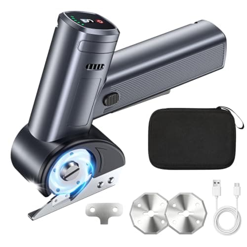 Cordless Electric Scissors Rechargeable, Smart Display Cardboard Box Cutter - Image 1
