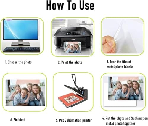 RF REENFAYA Sublimation Photo Blanks 4x6 Inch Metal Sublimation Sign Blanks Aluminum Sublimation Blank Photo for DIY Crafts Making for Birthday, Graduation, Wedding (White-4x6-20PCS) - Thumbnail 5