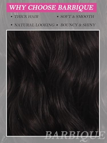 Barbique Synthetic Lace Front Wig for Women, Natural Black Synthetic Wig 13x6 Hd Lace Front 26 Inch Long Wavy Heat Resistant Fiber Deep Parting with Baby Hair Natural Hairline - Thumbnail 3