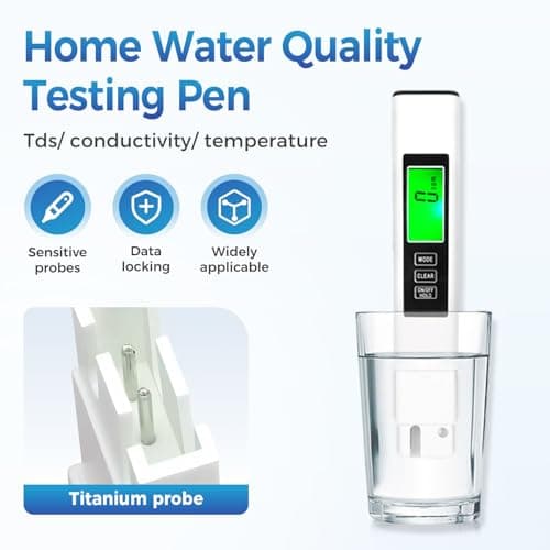 New 4 in 1 Tds Meter Digital Water Tester, 2026 Upgrade Digital Water Quality Tester, Accurate and Reliable TDS EC & Temp(°C,°F) Meter, 0-9999ppm, RO/DI System (White) - Thumbnail 2