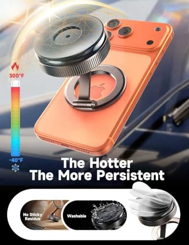 visnfa Pure Zinc Alloy Vacuum Magnetic Phone Holders for Your Car [105+LBS Suction & 3800gf Magnetic] 360° Adjustable Magsafe Car Phone Holder Mount for iPhone 17 16 15 14 13 12 Series & Android - Thumbnail 5