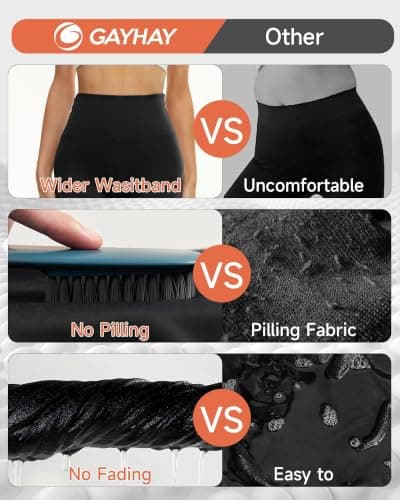 GAYHAY High Waisted Biker Shorts for Women - 8"/5"/3" Soft Black Spandex Shorts for Workout Volleyball Yoga Dance - Thumbnail 3