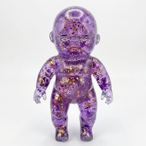 Baby Squishy Glitter Slow Rising Purple, Squishy Babies Sensory Fidget for Stress Relief, Soft Cute Squeeze, Desk Decor & Gift - Image 1