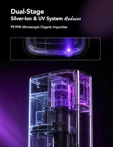 Leysern Reverse Osmosis Water Filter Countertop, No Installation Required, 7-Stage RO Filtration with UV and Remineralization, Water Purifier with TDS Monitor, 360° Swivel Base, NSF/ANSI 372 Certified - Thumbnail 4