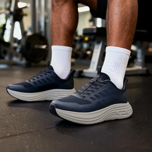 NORTIV 8 Men's Slip On Walking Shoes Cushioning Hands Free Non Slip Comfortable Workout Running Tennis Jogging Athletic Gym ActiveFloat Fashion Sneakers,Size 13,Blue,SNRS24009M-L - Thumbnail 2