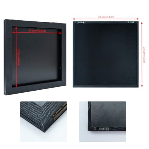 JJKLL Vinyl Record Display Frame Vintage Record Frames for The Wall Display Cover with Clear Acrylic Front Opening Idea Gift for Collectors - Thumbnail 6