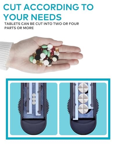 Pill Cutter Splitter for Small and Tiny Pills, Adjustable Pill Splitters for Small or Large Pills Accurately Cuts Multiple Pills at Once,Medicine Cutter Sharp Blade with Safety Guard - Thumbnail 6