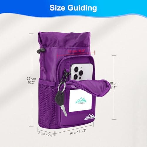 supregear Crutch Accessories Bag, Water-Resistant Premium Storage Pouch with Cup Holder and Multiple Pockets - Large Capacity Organizer Tote Bag Attachment for Underarm Crutches - Men, Women - Thumbnail 4