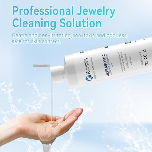 kunphy Sonic Jewelry Cleaner - Effective Solution for Cleaning Gold, Silver, Platinum, Diamonds, and eyeglasses watch, 8.5 oz (250 ml) - Thumbnail 4