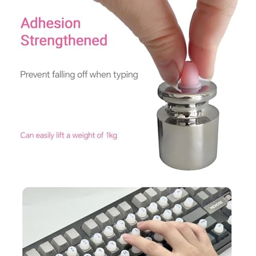 Keyboard Sticker for Long Nails with Letters: 64 Pcs Keyboard Bubbles for Long Nails - Reusable Adhesive Protective Type Long Nail Keyboard Stickers, Antistatic, Compatible for Gaming/PC/Laptop - Thumbnail 5