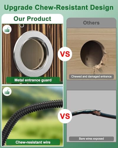 KinetCam Smart Squirrel Box with Camera,Predator-Proof,2K HD Wi-Fi Pet Watching Cam for Squirrel House, Auto Detect & Notify, Night Vision, APP Control, Squirrels Houses for Outside Nesting - Thumbnail 5