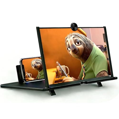 KUVPIUS 18Inch Phone Screen Magnifier, Pull-Out Type Big Screen Magnifier for Cell Phone, Portable Mobile Phone Amplifier for Watching Video and Shows - Image 1