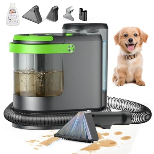 Portable Carpet Cleaner Machine, 18Kpa Powerful Suction Spot Cleaner for Pets, Professional Deep Cleaning Machine for Couch, Stairs, Car Interior & Seats, 600W Motor with Versatile Stain Tools