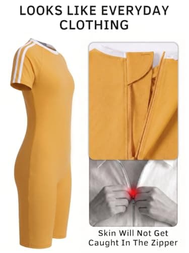 Anti-Removal Adaptive Bodysuit, Back-Zip One-Piece Care Jumpsuit, Tear-Resistant & Soft Stretch Fabric for Daily Support (Purple, 7-8) - Thumbnail 5