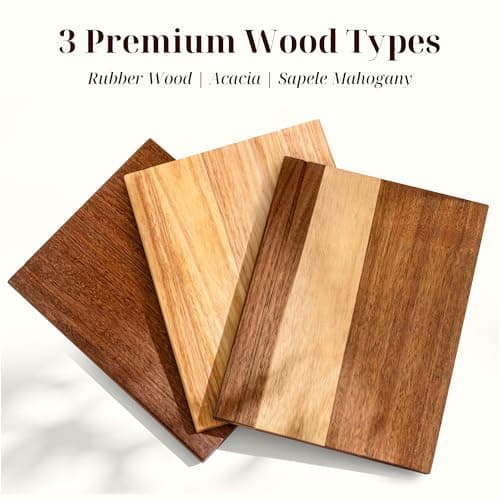 Book Cutting Board Set with Wooden Stand-Wooden Kitchen Cutting Boards That Look Like Books for Vegetables Cheese Meat, Chopping Board Gift Set for Home Cooks & Kitchen Decor - Thumbnail 5