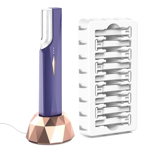 COPCOP Sonic Dermaplane Razor for Women Face, Painless Facial Exfoliation & Peach Fuzz Hair Removal Tool with 10 Upgraded Micro-Mesh Blades, Gentle Dermaplaning, Gift for Mom (Purple) - Image 1