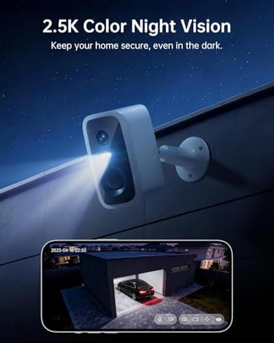 Security Cameras Wireless Outdoor,4MP Outdoor WiFi Wireless Cameras,Outside Battery Powered Camera for Home Security,AI Motion Detection,Color Night Vision,Spotlight,Siren Alarm,SD/Cloud Storage,2Pack - Thumbnail 5