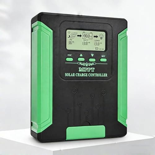 60A MPPT Solar Charge Controller, 12/24/36/48-Volt MPPT Controller with‌ Backlit Screen for Up to 160V Solar Panels,Compatible with LiFePO4/FLD/SLD/GEL/AGM - Image 1