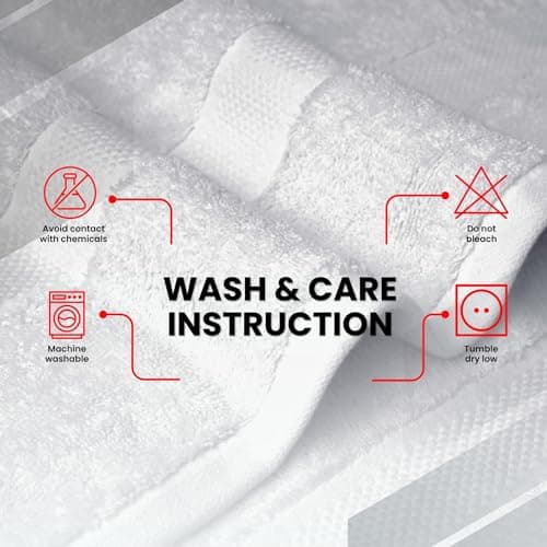 Infinitee Xclusives – Luxury Bath Sheets Towels – 1 Pack 600 GSM (35X70 Inches) – 100% Ring Spun Cotton Large Bath Towels for Bathroom (Brilliant White, Bath Sheets - Pack 1) - Thumbnail 6