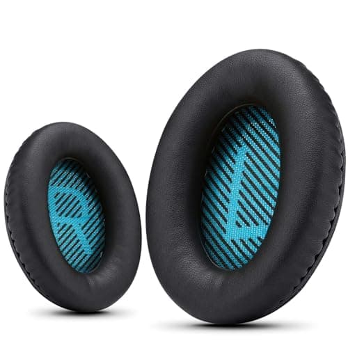 Professional Replacement Bose Headphone Covers, Bose Replacement Headphone Pads for QuietComfort 35 ii/QC35/QC25/QC2/QC15/Ae2/Ae2i/Ae2w/SoundTrue & SoundLink, by Krone Kalpasmos – Blue - Image 1