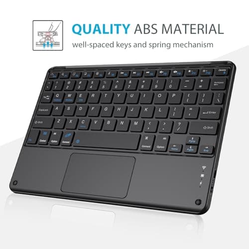 ProCase Touchpad Keyboard Case for iPad Air 11 Inch M4/M3/M2 & Air 5/4 10.9, Detachable Keyboard with Precision Multi-Touch Trackpad, Slim Protective Case with Pencil Holder for Work & Travel-Black - Thumbnail 6