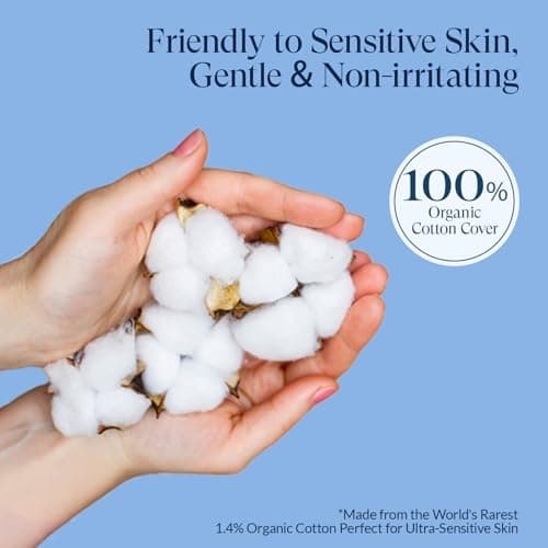 100% Organic Pads for Women 54ct, Ultra Thin Unscented Feminine Period-Pads with Wing, Regular Absorbency Sanitary Pad, Organic Cotton Pad Menstrual (Regular, Size 3, 54 Count) - Thumbnail 2