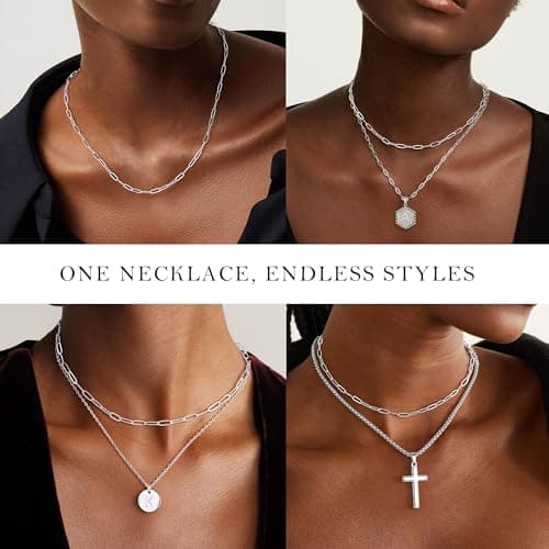 IEFWELL Silver Chain Necklace for Women - 3.5mm Sterling Silver Paperclip Chain Necklace, 18 inches Sturdy Hypoallergenic Chains, Jewelry Gifts for Her Men - Thumbnail 4