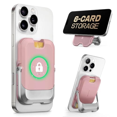 SUPCASE for MagSafe Wallet with Stand, Magnetic Wallet for Men Women, [Hold 6 Cards] [RFID Blocking] [Strong Magnetic Lock] Phone Stand Card Holder for iPhone 17/16/15/14/13/12 Series, Blush Pink - Image 1